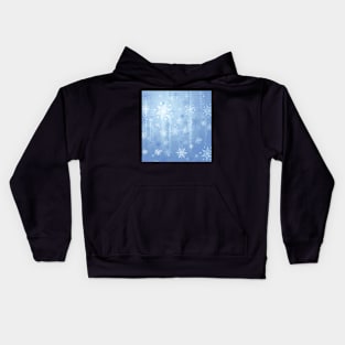 Snowflakes and Ice Background Kids Hoodie